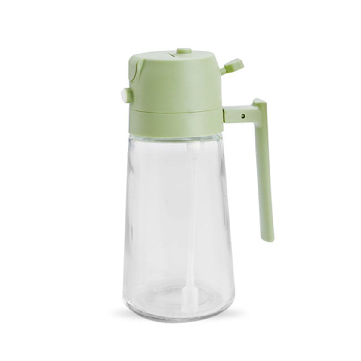 2 - in - 1 Bake & Spray: Green Oil Dispenser for Kitchen & BBQ - kitchy