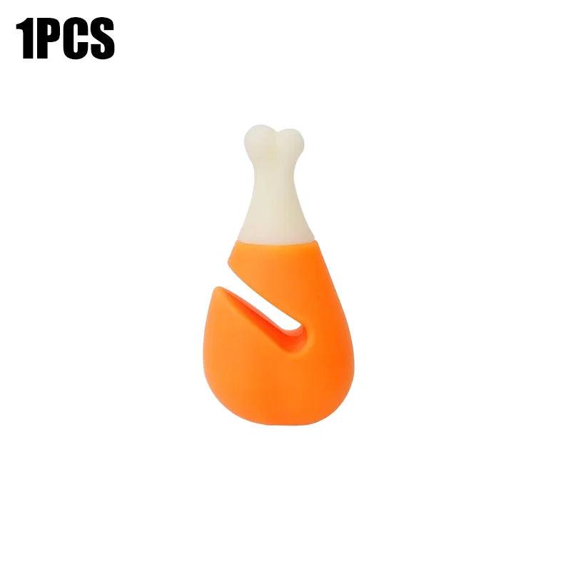 Cute Silicone Pot Lid Lifter - Drumstick-shaped silicone lid lifter.