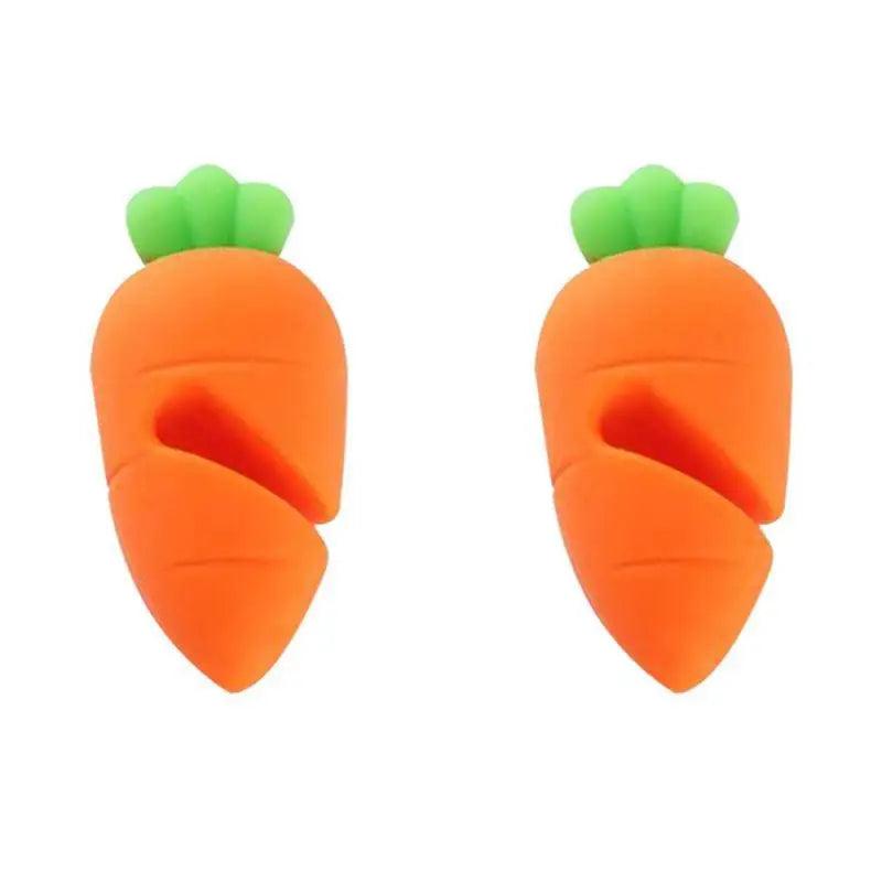 Cute Silicone Pot Lid Lifter - Carrot-shaped heat-resistant silicone lid lifters.