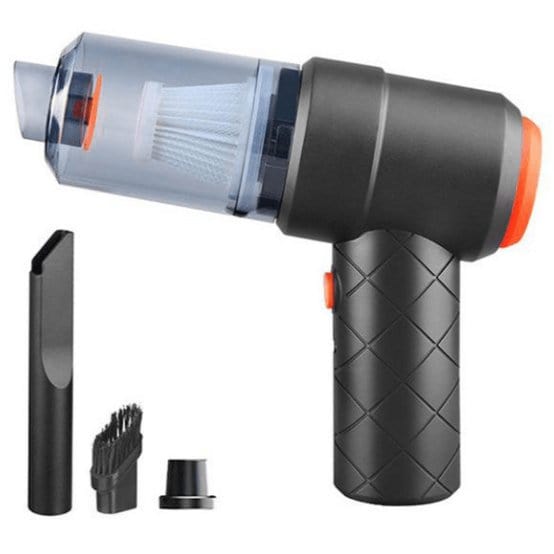 MiniVac Pro - Portable handheld vacuum with attachments for easy cleaning.