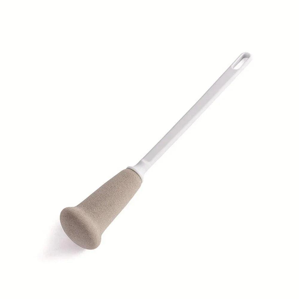 Grey Versatile bottle cleaning brush with long handle for effective cleaning.